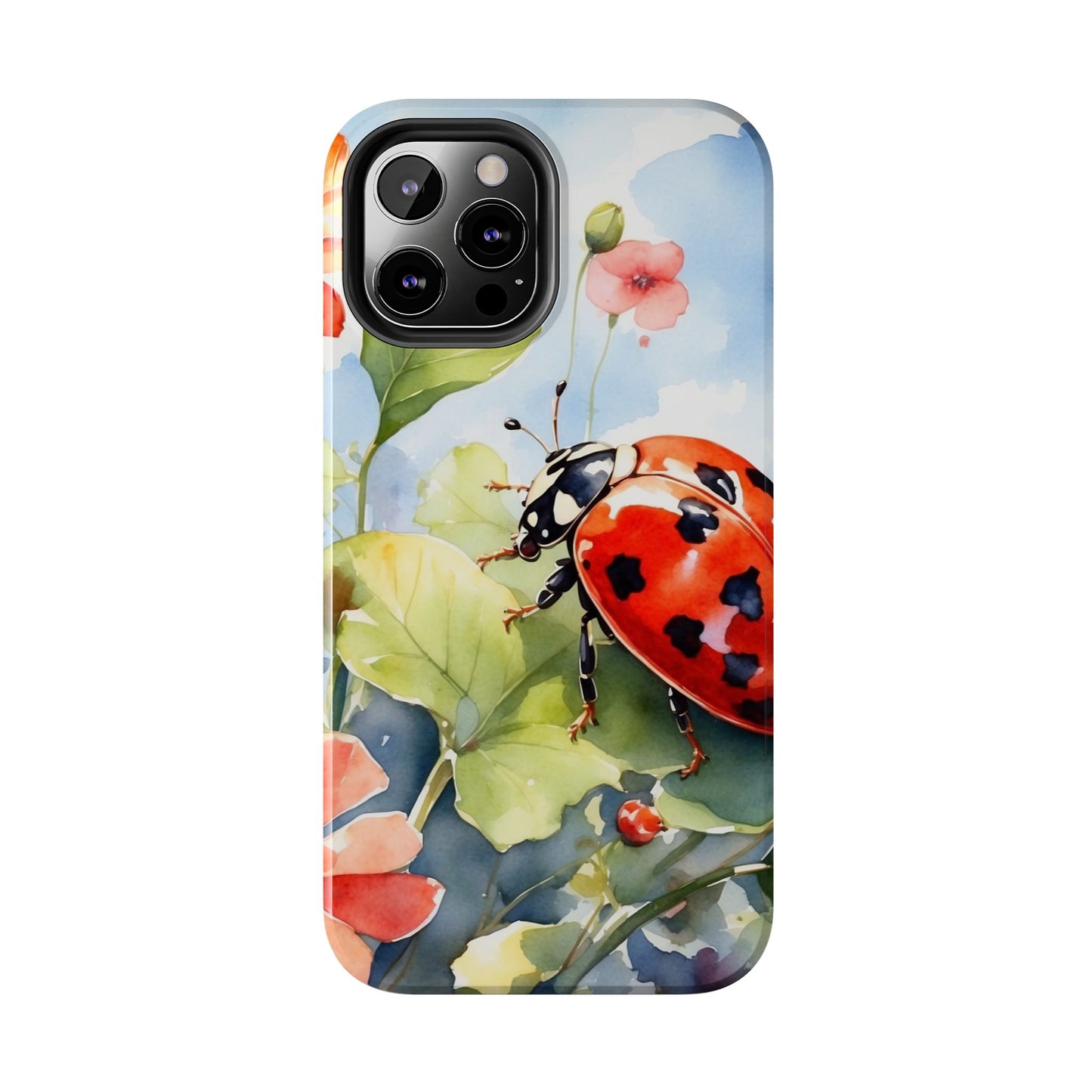 Watercolor Ladybug & Poppy Fields - iPhone Series Case