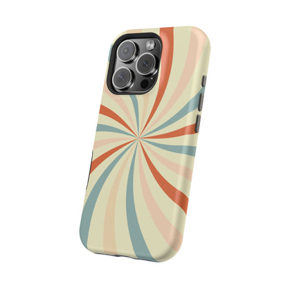 Retro Swirl MagSafe iPhone Case – Durable, Vintage-Inspired Design with Dual-Layer Protection