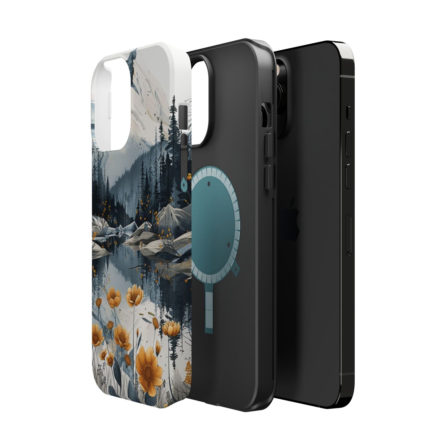 Silver Alpine Wildflower iPhone Case