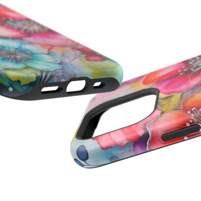 Vibrant Watercolor Floral Garden - MagSafe iPhone Series Case