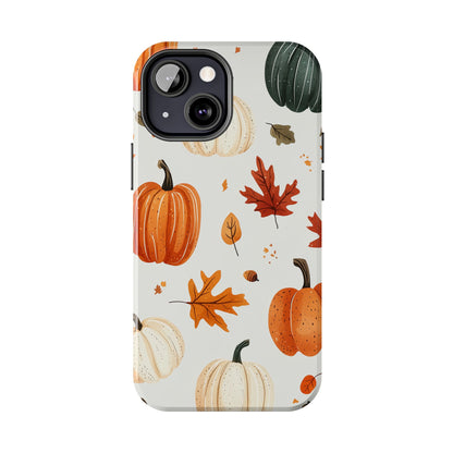 Autumn Pumpkin iPhone Case – Fall Leaves and Harvest Design