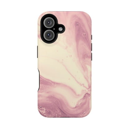 Blush Marble Glow – MagSafe Case with Pink & Rose Gold Marble Design