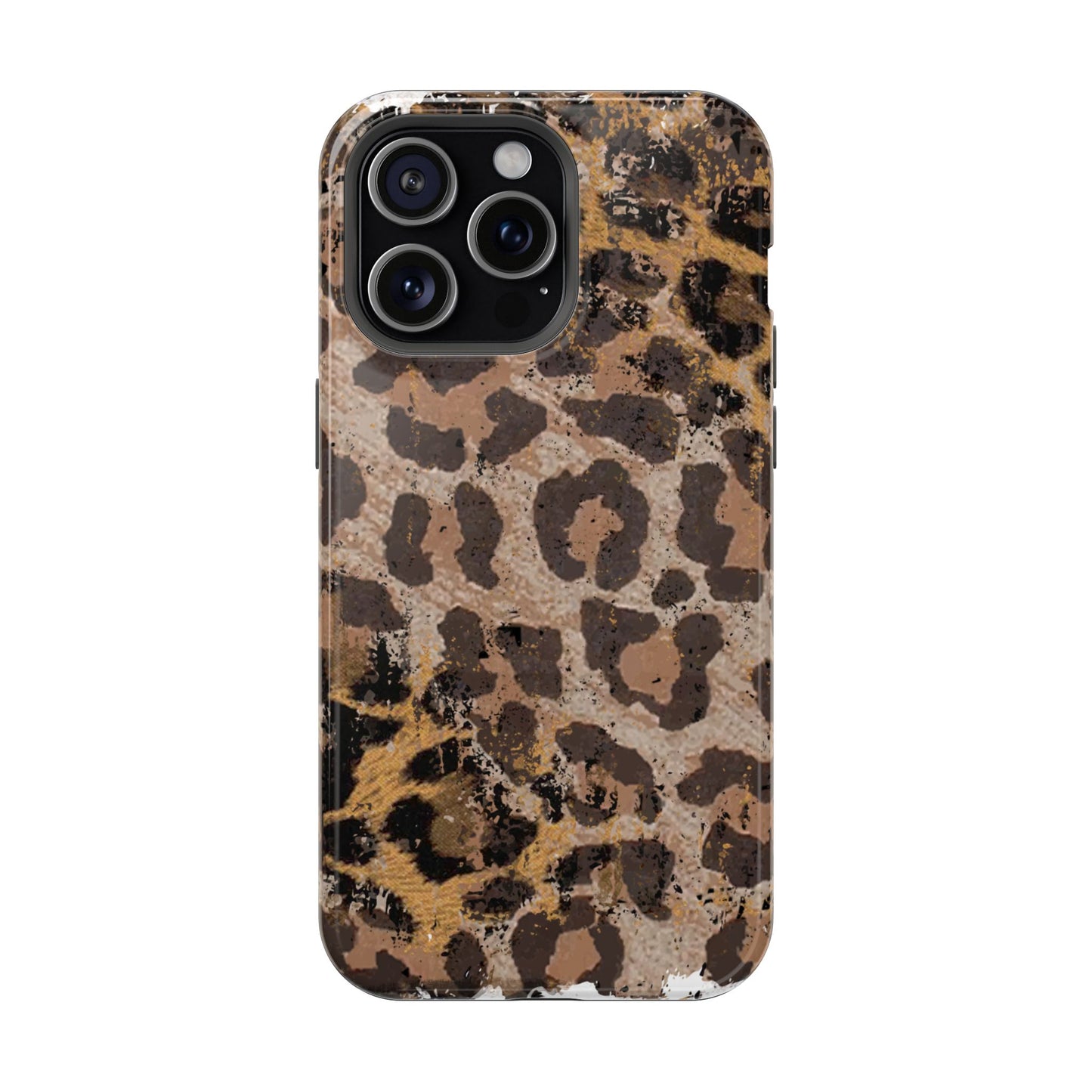 Vintage Distressed Leopard Print - MagSafe iPhone Series Case