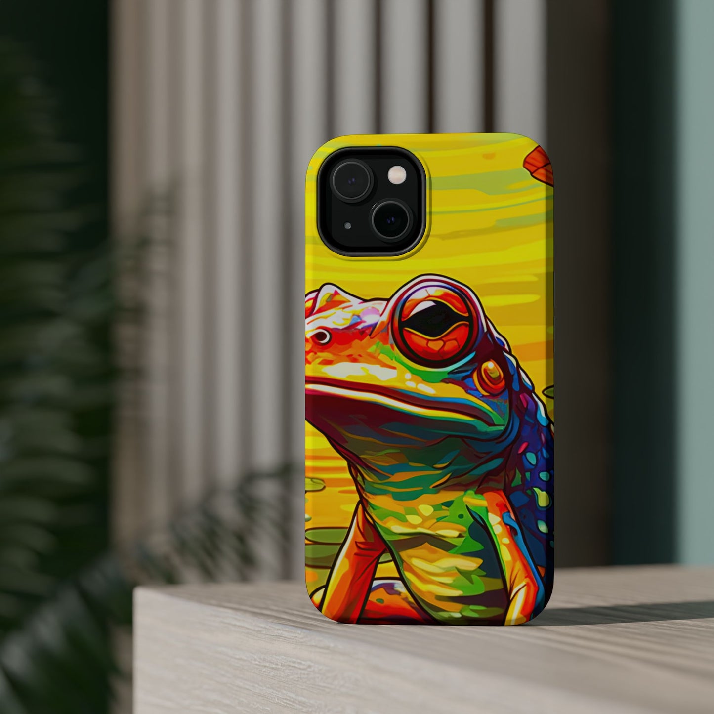 Vibrant Rainbow Frog Design – MagSafe iPhone Case