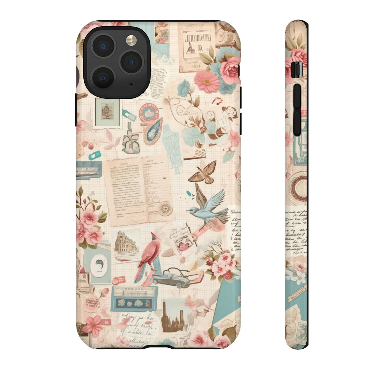 Vintage Collage iPhone Case - Retro Nostalgic Protective Cover