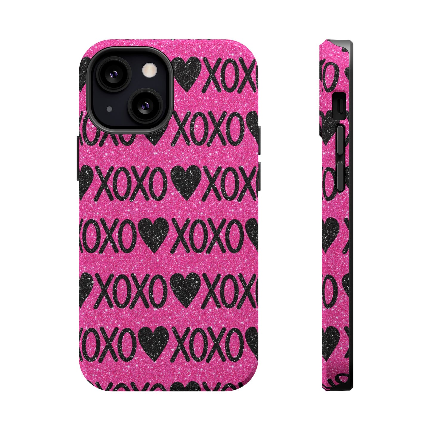 XOXO Glitter Hearts MagSafe Case