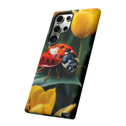 Samsung Galaxy Case: Vibrant Ladybug Amidst a Lush Yellow Flower Garden