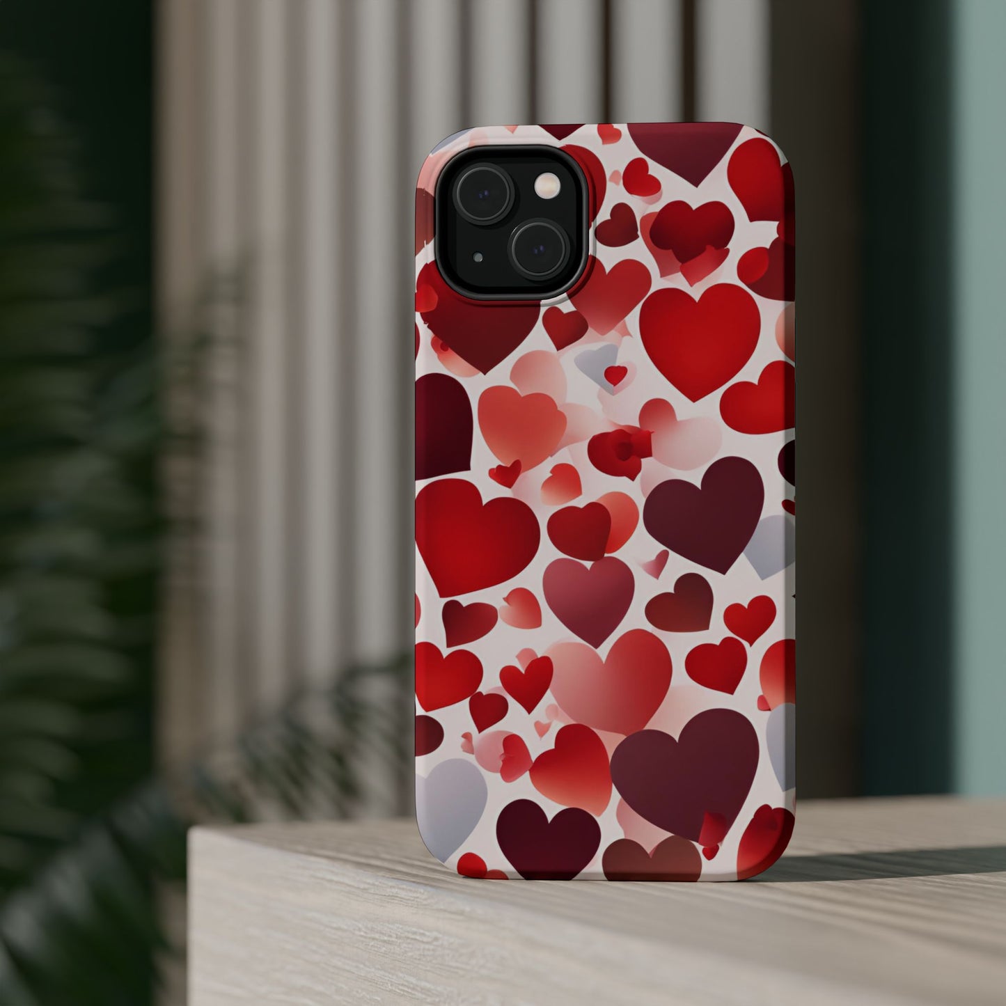 MagSafe Case: Romantic Red Heart Gradient Case