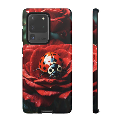 Elegant Rose & Ladybug Charm - Samsung Galaxy Case