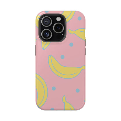 Pink Banana Pop MagSafe iPhone Case – Cute Pastel Design with Fun Retro Vibe