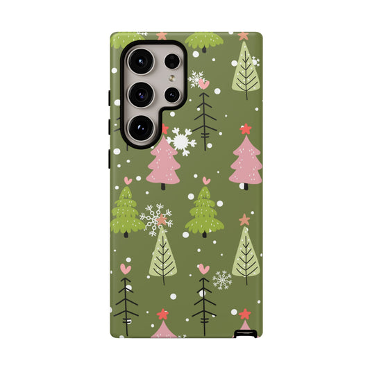 Whimsical Christmas Tree Pattern – Samsung Galaxy Series Case