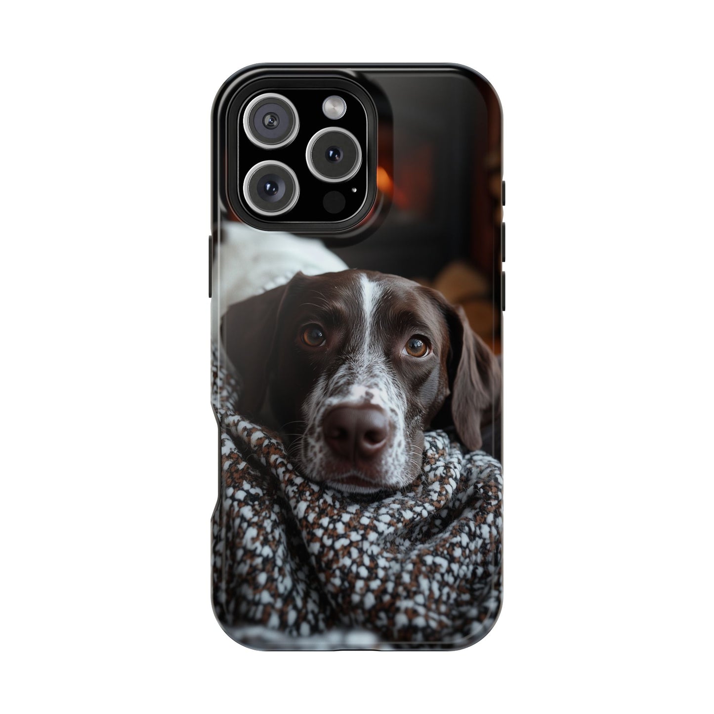 Majestic German Shorthaired Pointer MagSafe iPhone Case – Sunset Prairie Design