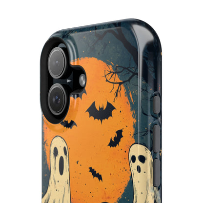 Haunted Ghosts & Full Moon MagSafe iPhone Case – Spooky Halloween Design