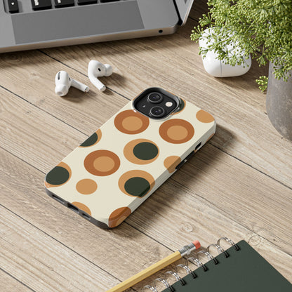 Retro Earthy Circles - iPhone Case