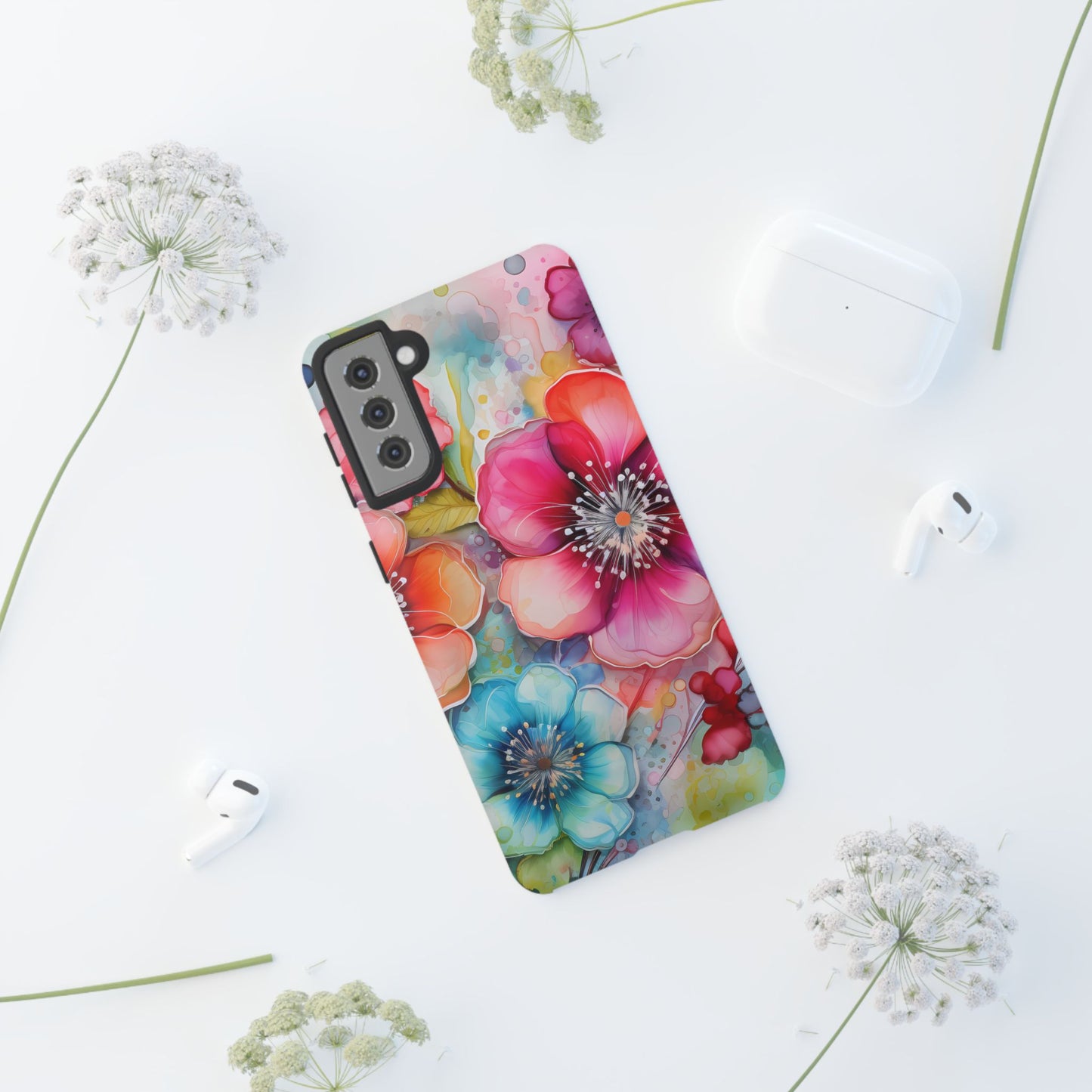 Vibrant Watercolor Floral Garden - Samsung Galaxy Series Case