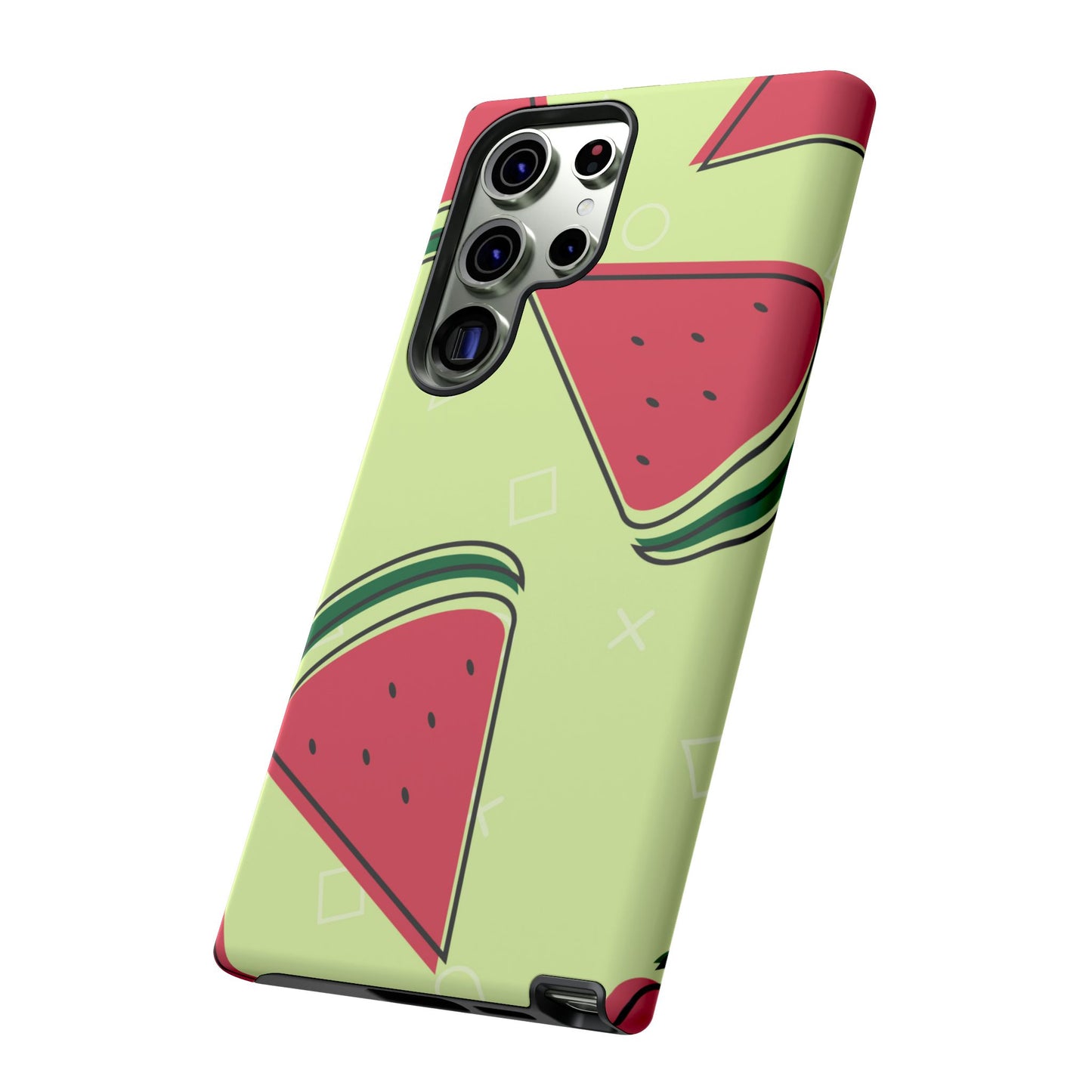 Watermelon Slice Samsung Galaxy Case – Fresh & Fun Design with Retro Geometric Pattern