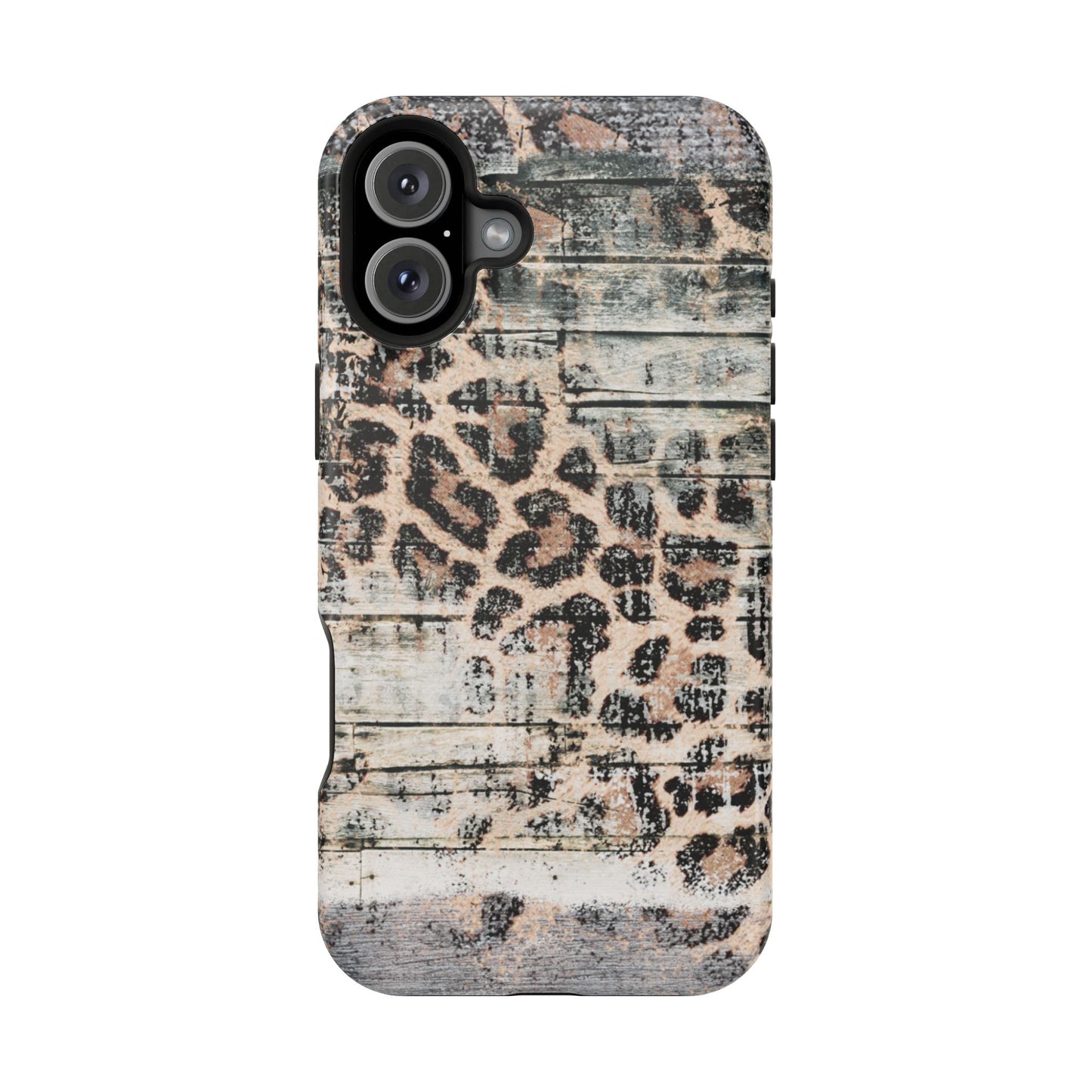 Rustic Leopard Wood Print - MagSafe iPhone Series Case