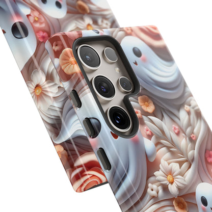 Clay Ghosts Phone Case - Whimsical Floral Protection