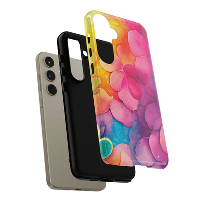 Sunset Petals Watercolor Samsung Galaxy Case – Slim Design, Glossy Finish