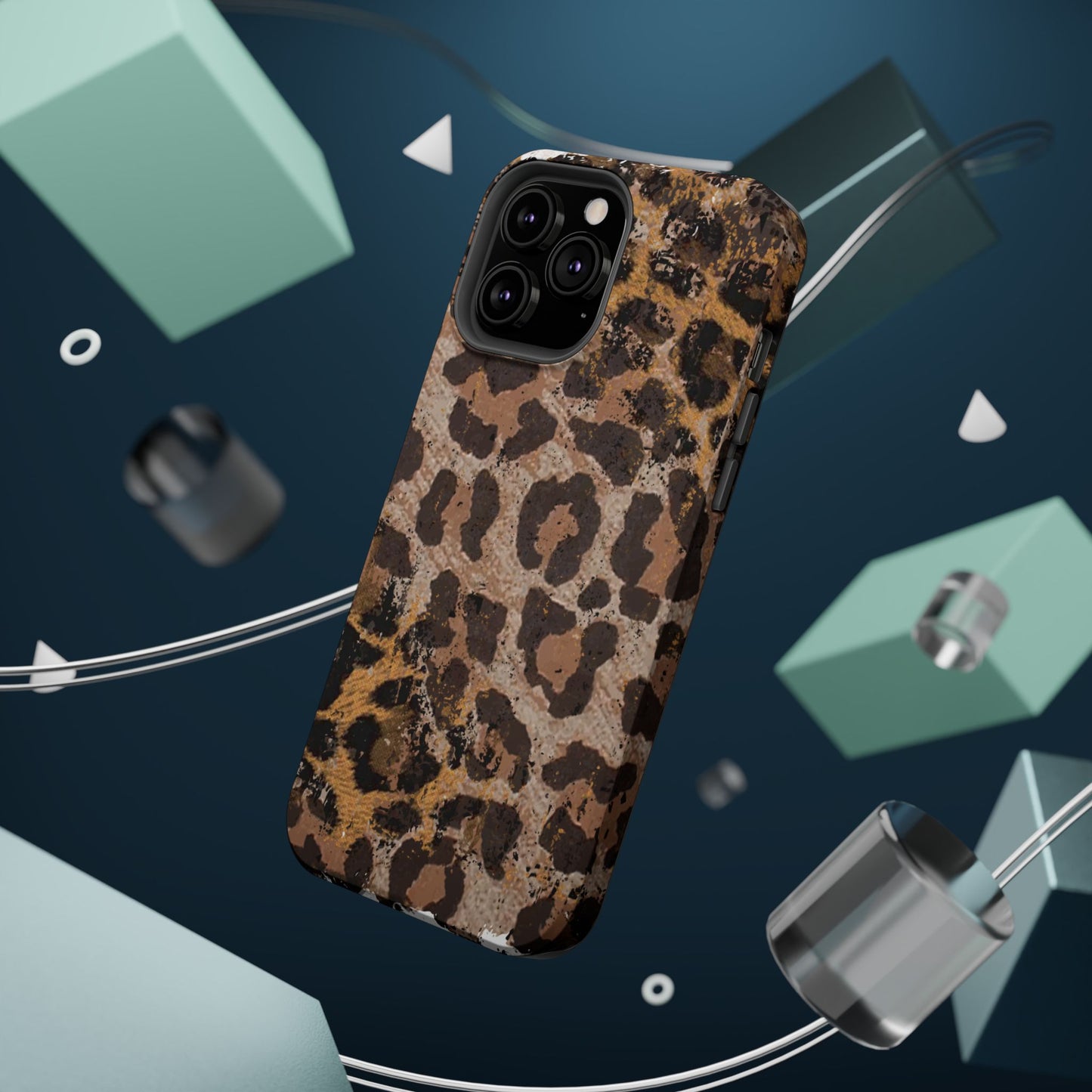 Vintage Distressed Leopard Print - MagSafe iPhone Series Case