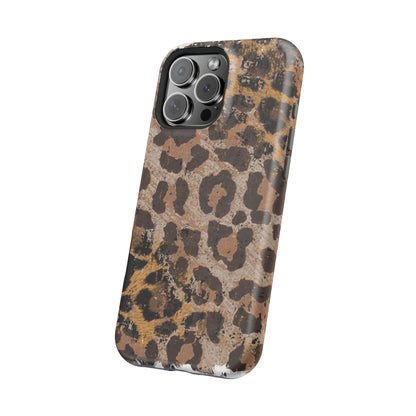 Vintage Distressed Leopard Print - MagSafe iPhone Series Case