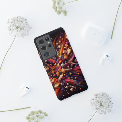 Vibrant Geometric Case | Futuristic Cosmic Art