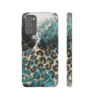 Turquoise Paisley Cowhide Leopard - Samsung Galaxy Series Case