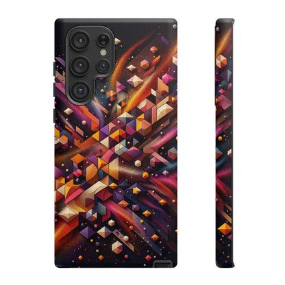 Vibrant Geometric Case | Futuristic Cosmic Art