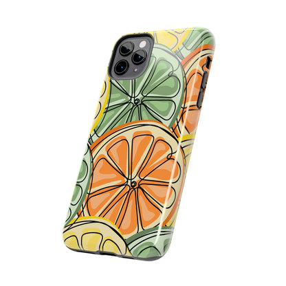 Citrus Zest Tough iPhone Case – Bold Lime, Lemon, and Orange Design, Shockproof Protection - BOGO Cases