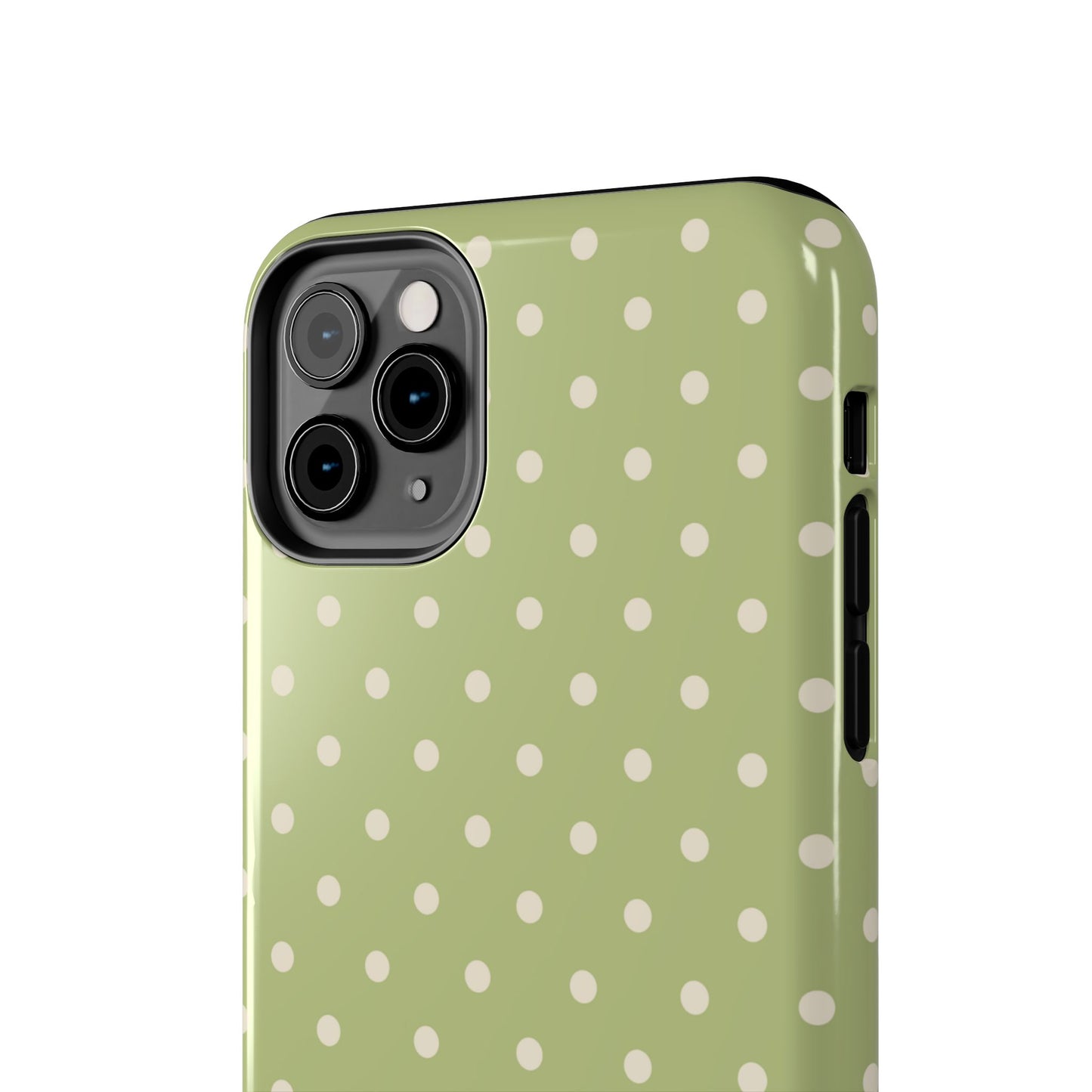 Sage Green Polka Dots – iPhone Case