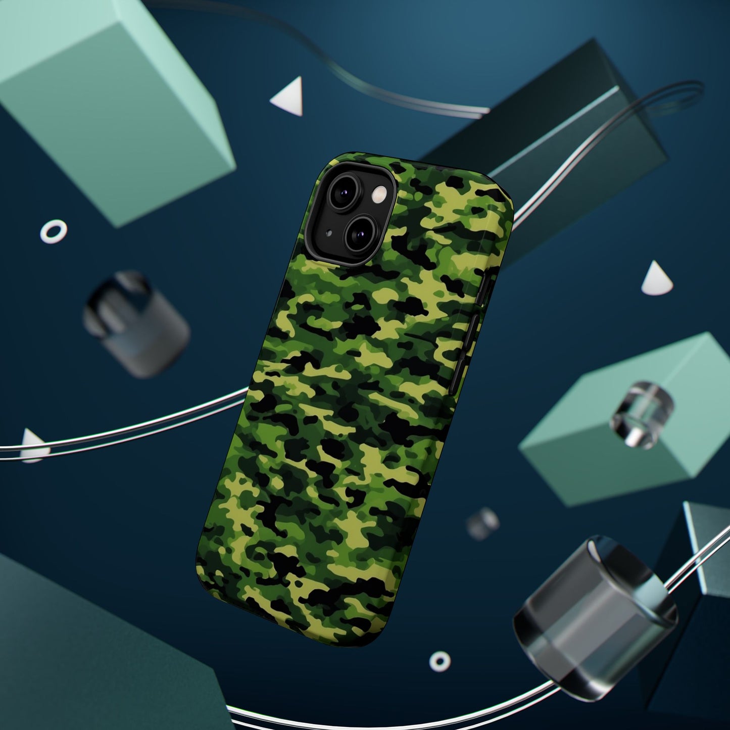 Green Woodland Camouflage – MagSafe iPhone Case, Slim and Shockproof