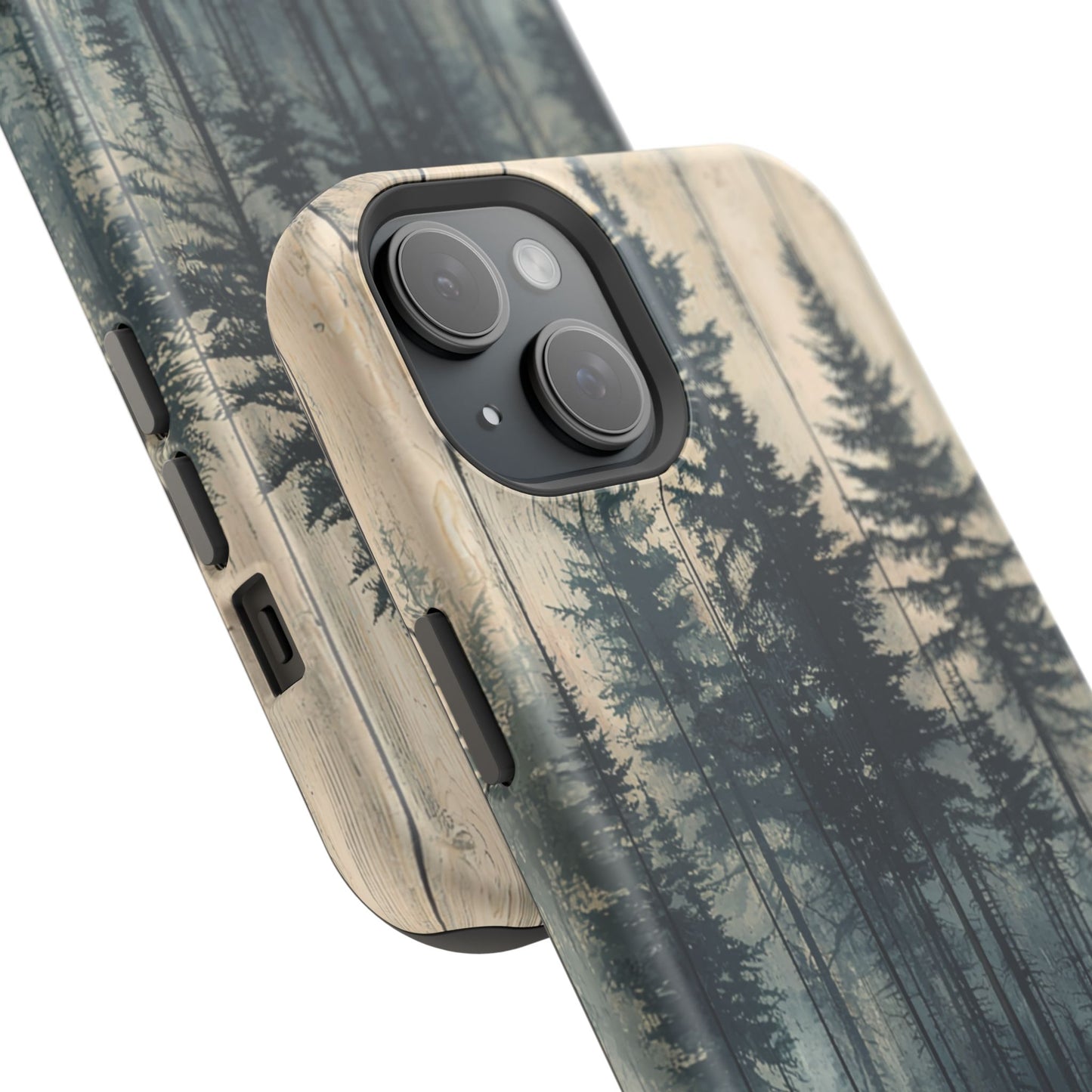 Misty Forest MagSafe iPhone Case - Rustic Nature-Inspired Protective Cover