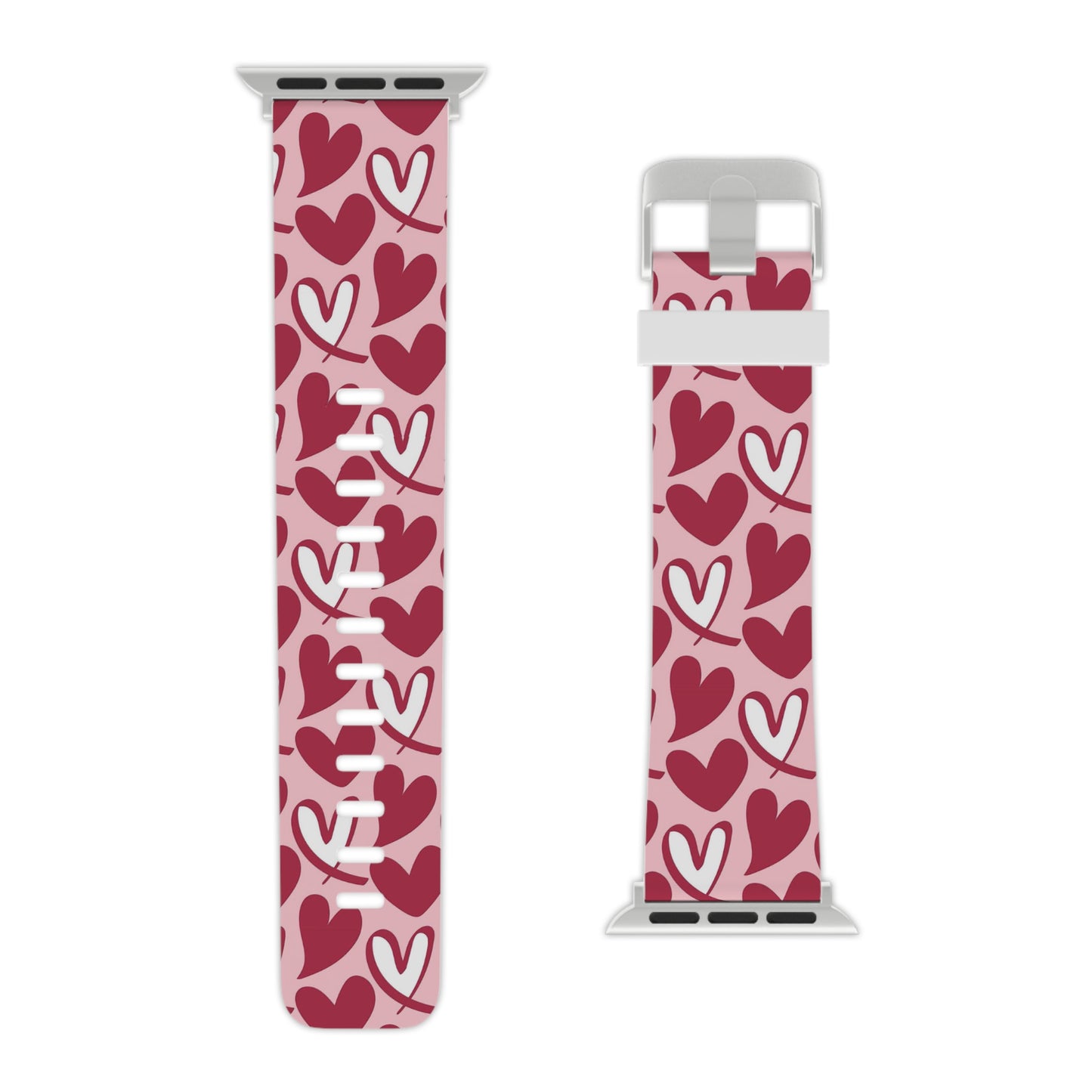 Hand-Drawn Hearts Apple Watch Band