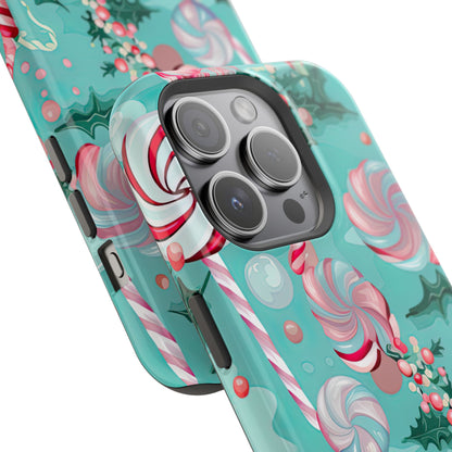 Candy Cane & Peppermint Holiday Delight – MagSafe iPhone Series Case