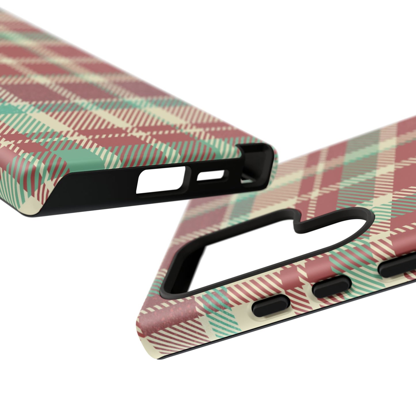 Vintage Plaid in Red & Cream – Samsung Galaxy Case with Timeless Style