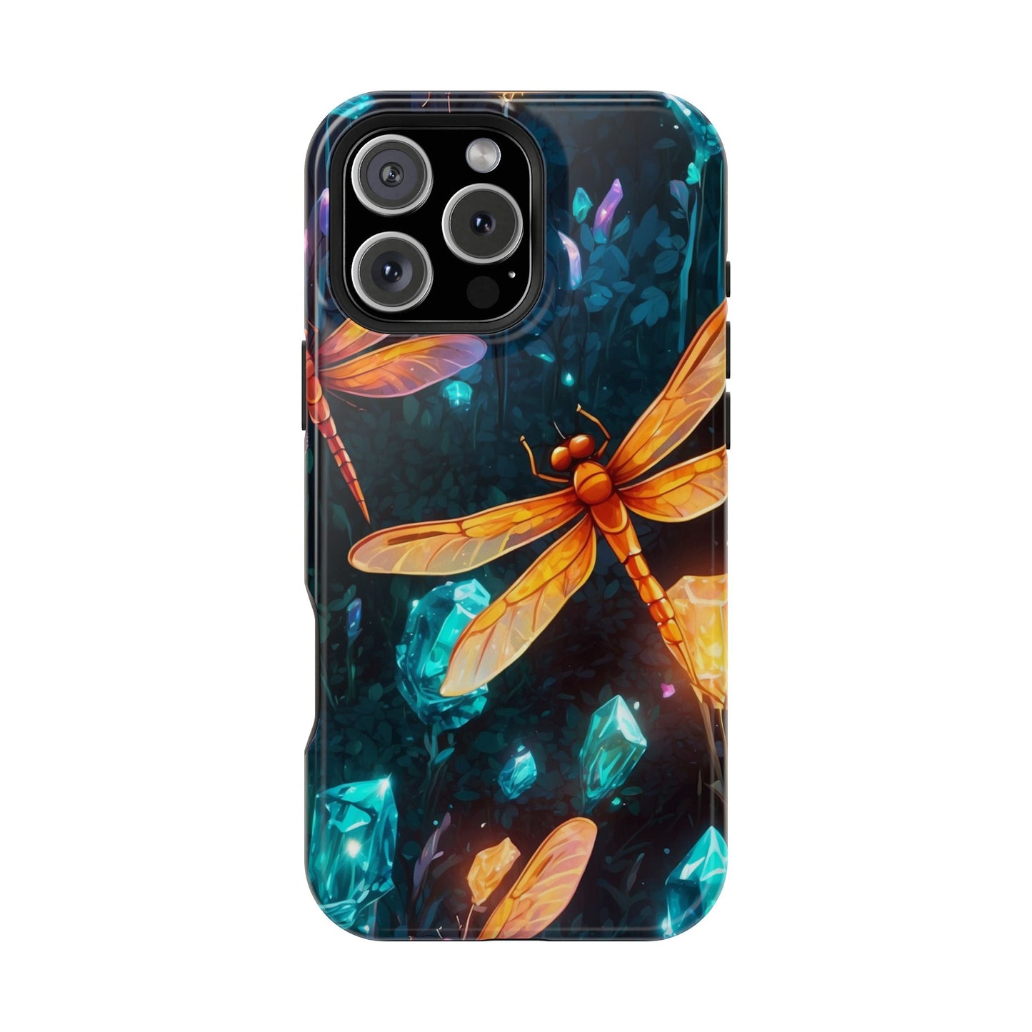 Mystical Dragonflies & Crystals – MagSafe iPhone Series Case