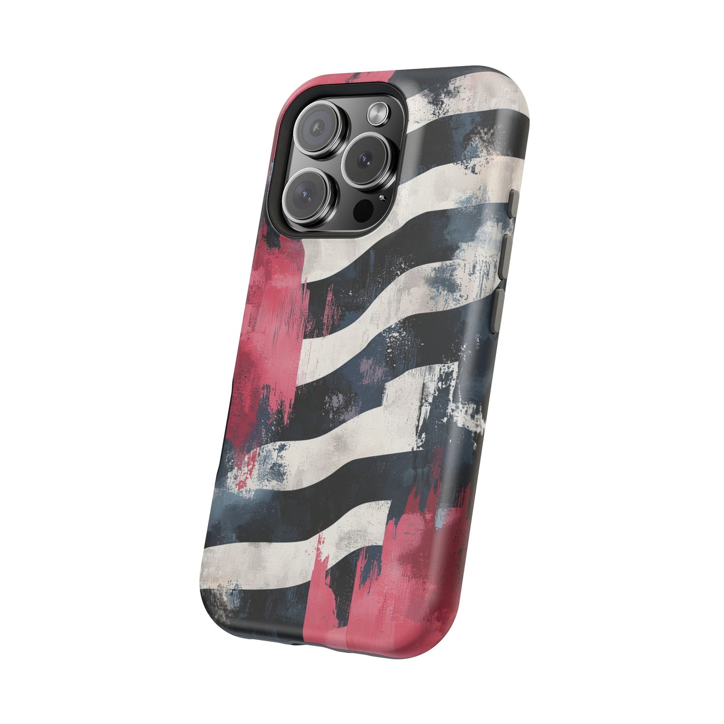 MagSafe iPhone Case: Blood Zebra – Bold Red & Black Pattern