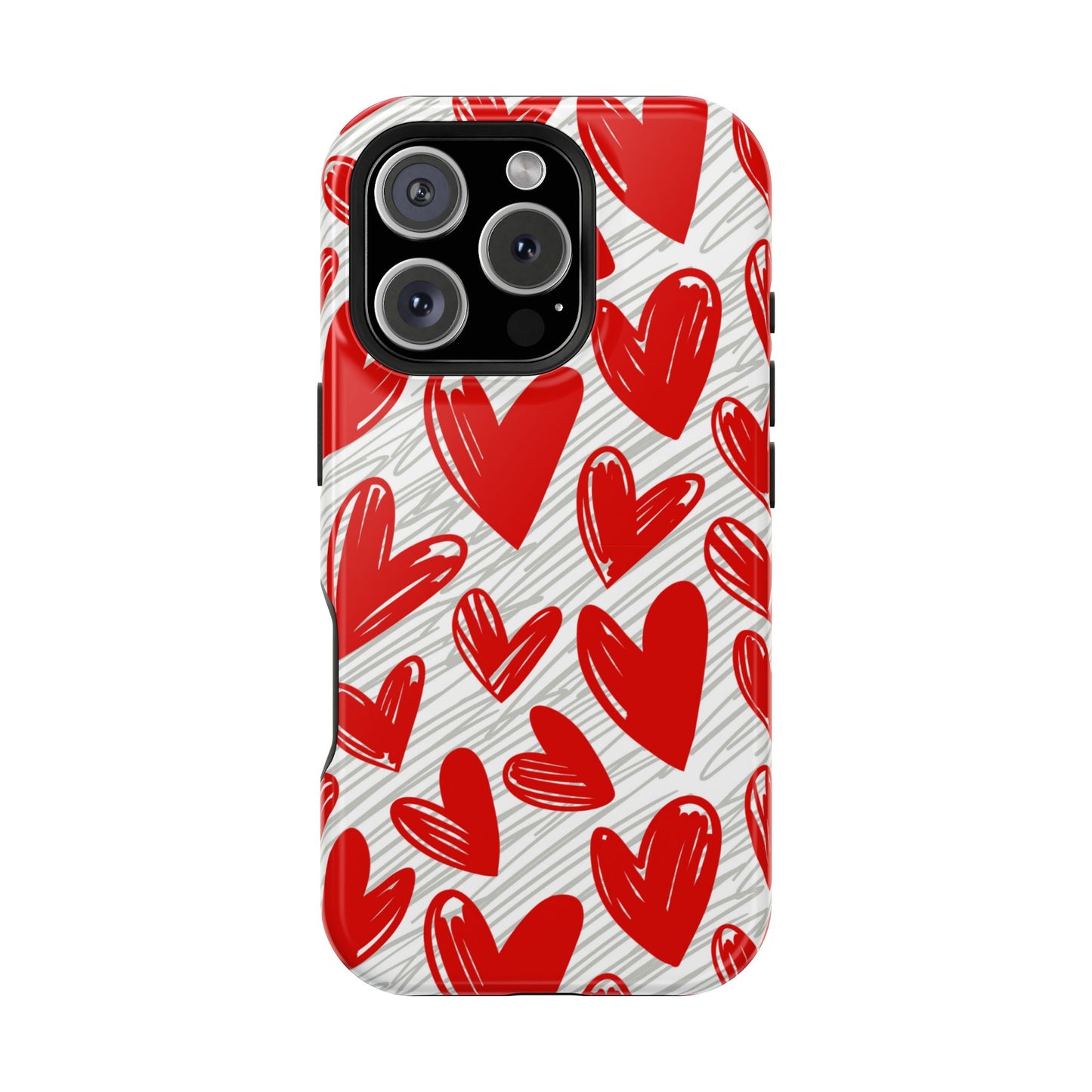 MagSafe Case: Whimsical Heart Doodle