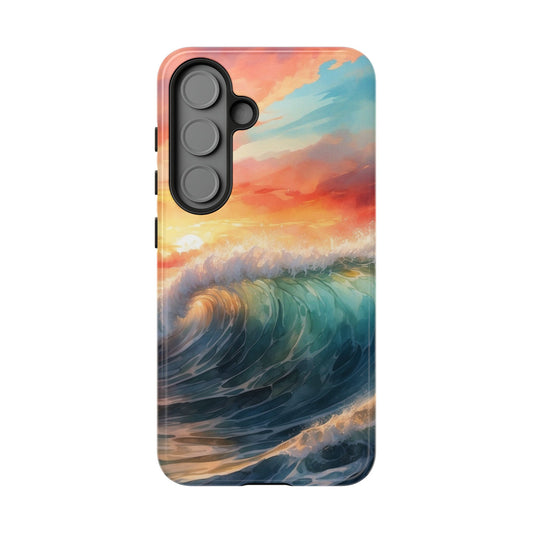 Ocean Wave Sunset Samsung Galaxy Case – Vibrant Coastal Art Design