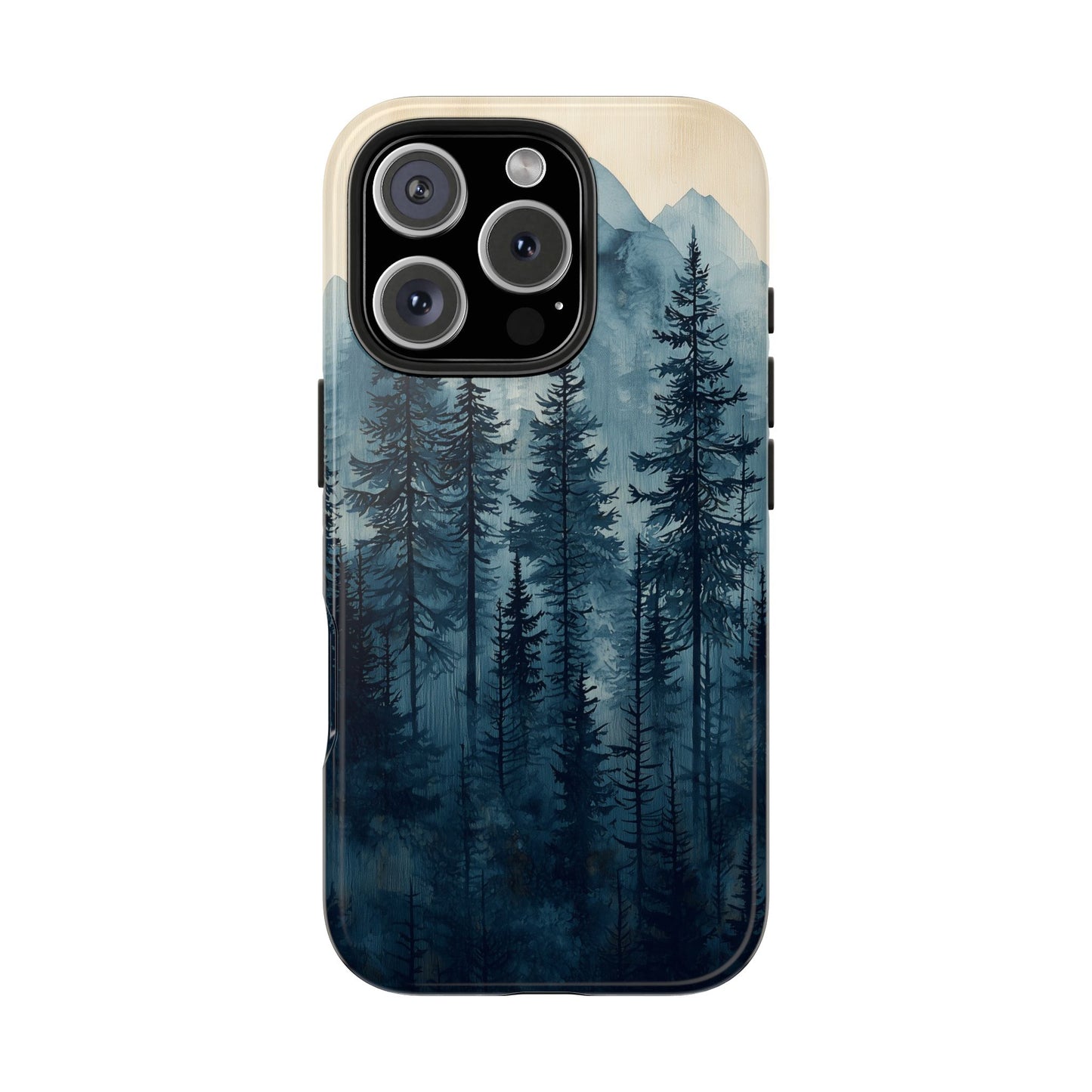 Misty Forest iPhone Case - Nature-Inspired Mountain Scene Protective Cover