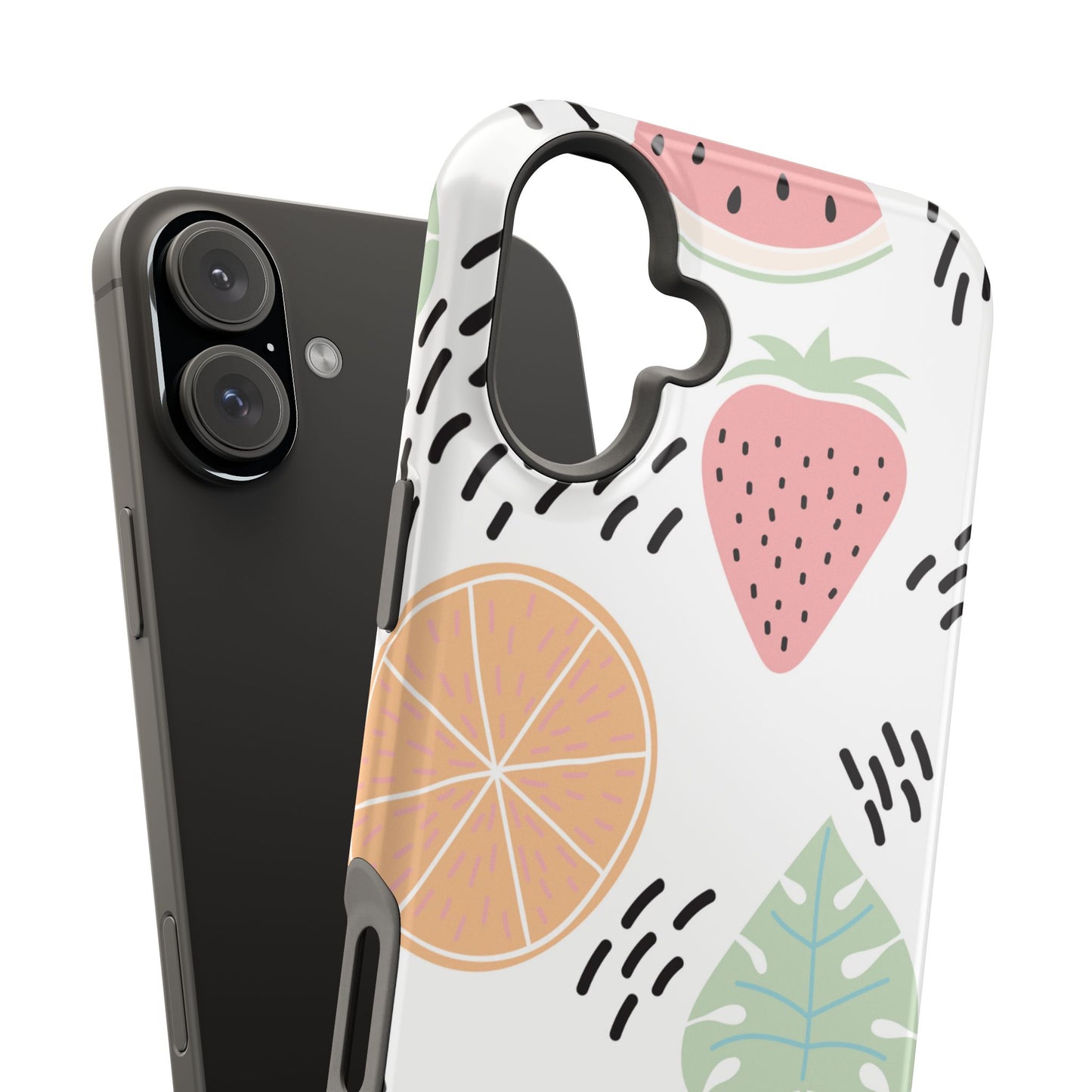 Tropical Fruit Fiesta Tough MagSafe iPhone Case – Fun Watermelon, Pineapple, and Citrus Design