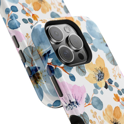 Spring Radiance – MagSafe Case with Vibrant Watercolor Floral Design