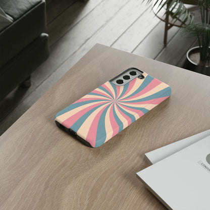 Vintage Pastel Swirl  Samsung Galaxy Case – Dual-Layer Protection with 70s-Inspired Design