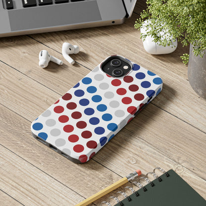 Patriotic Polka Dots - iPhone Case