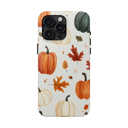 Autumn Pumpkin iPhone Case – Fall Leaves and Harvest Design