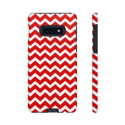 Bold Red & White Chevron – Modern Geometric Samsung Galaxy Case