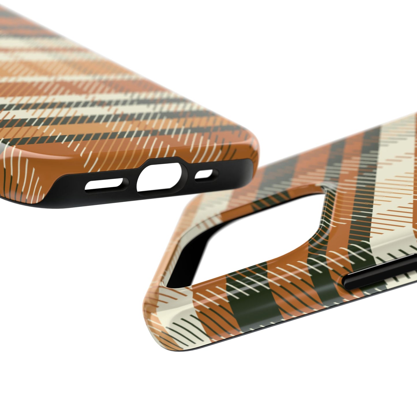 MagSafe Case - Pumpkin Spice Plaid Design