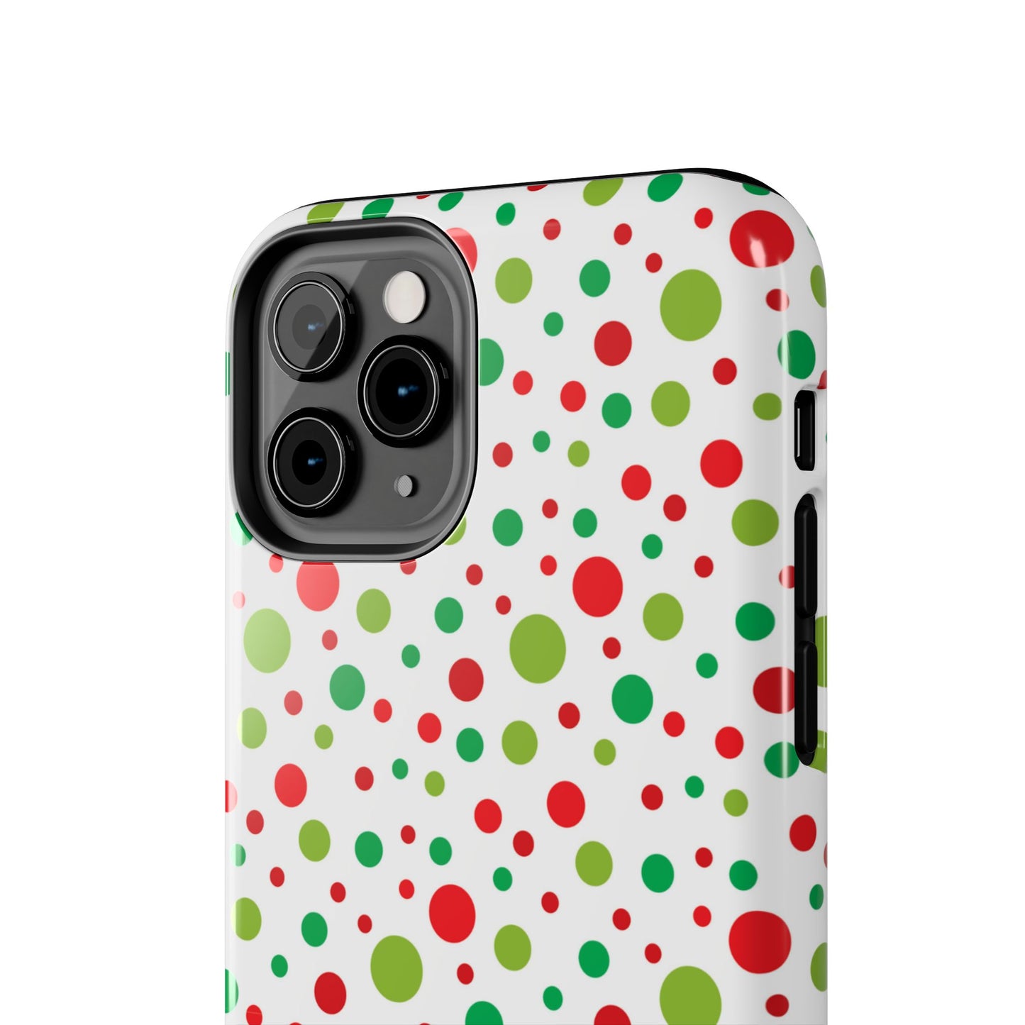 Red & Green Christmas Polka Dots – iPhone Case