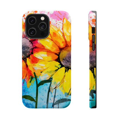 Bold Watercolor Sunflowers - MagSafe iPhone Series Case