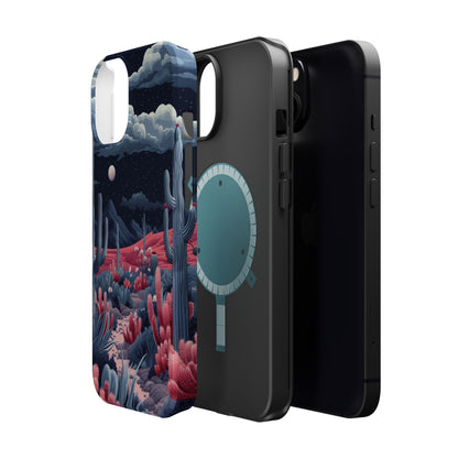 Moonlit Saguaro iPhone Case